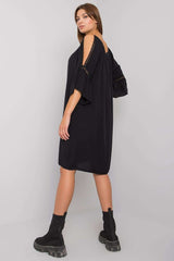 3/4 sleeves day dress with loose cut