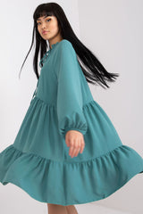 Long sleeves flared cut daydress