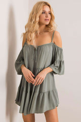 3/4 sleeves asymmetrical cut summer dress