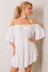 3/4 sleeves asymmetrical cut summer dress