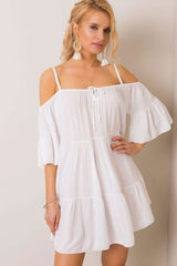 3/4 sleeves asymmetrical cut summer dress