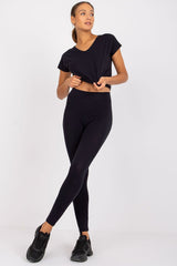 Smooth material leggings