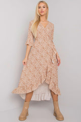 Summer 3/4 sleeve dress with ruffles