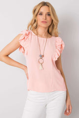 Short sleeves blouse with binding