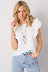 Short sleeves blouse with binding