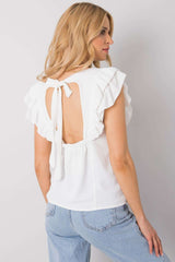 Short sleeves blouse with binding