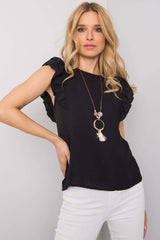 Short sleeves blouse with binding