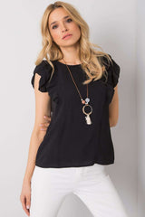 Short sleeves blouse with binding