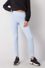 High waist leggings made of ribbed fabric