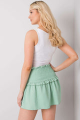 Short skirt with a wide elastic waistband