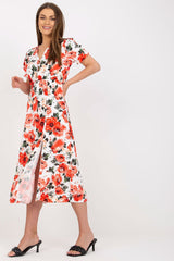 Summer dress in floral fabric