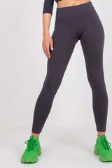 Sports leggings with wide elastic waistband