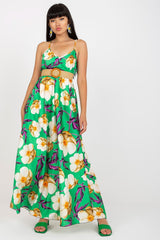 Long summer dress with a flared cut