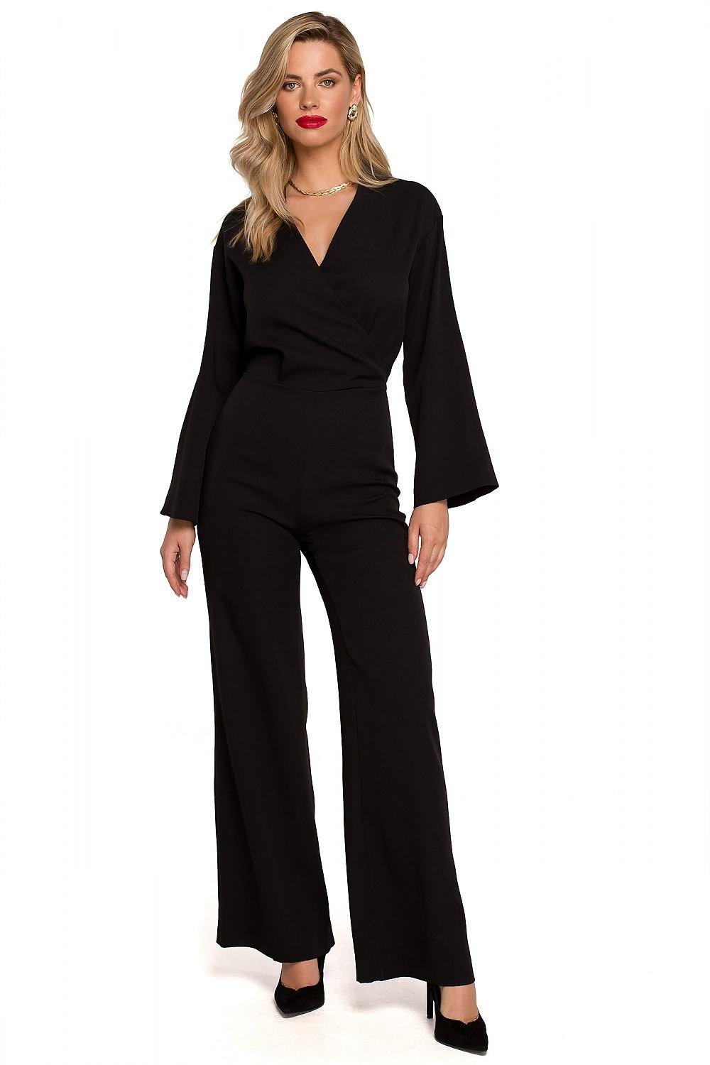 Phenomenal flared long sleeves jumpsuit