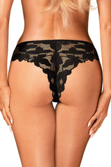 Black lace panties