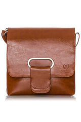 Natural leather shoulder bag