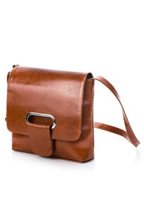 Natural leather shoulder bag