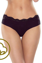 Smooth cotton  lace with a floral motif panties