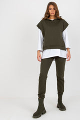 3/4 sleeves sweatshirt and pants set