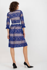 3/4 sleeves lace evening dress