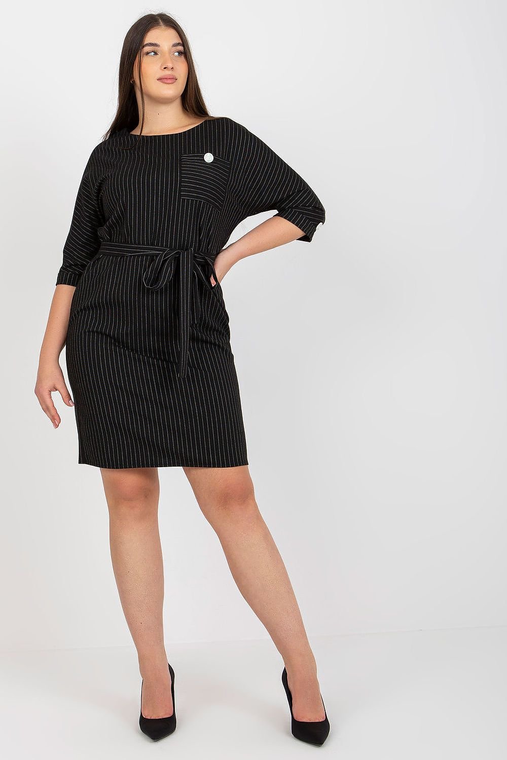 3/4 sleeves plus size pencil cut dress