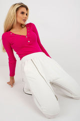 High waist elastic waistband sweatpants