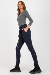 High waist elastic waistband sweatpants