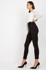 Elegant high-waisted zippered leggings