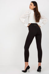 Elegant high-waisted zippered leggings