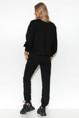 Women's lightweight knit fabric sweatshirt set