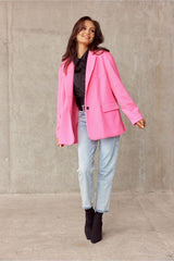 Long sleeves loose cut jacket