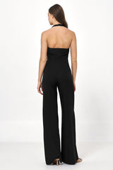 Backless loose-fitting  jumpsuit