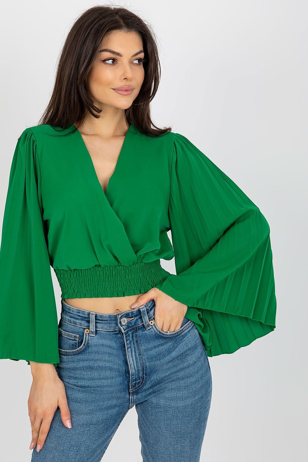 Long wide sleeves blouse