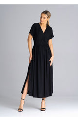 Short drooping sleeves maxi daydress