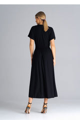 Short drooping sleeves maxi daydress