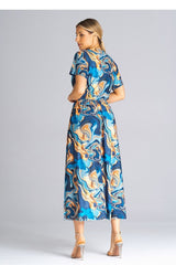 Short drooping sleeves maxi daydress