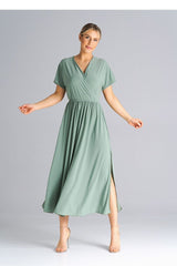 Short drooping sleeves maxi daydress