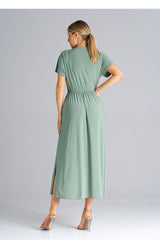 Short drooping sleeves maxi daydress