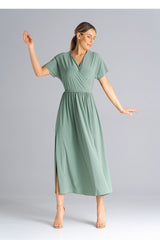 Short drooping sleeves maxi daydress