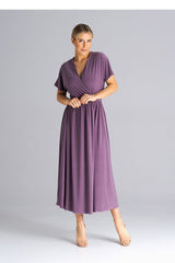 Short drooping sleeves maxi daydress