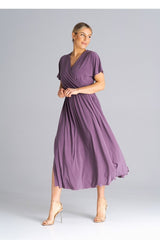 Short drooping sleeves maxi daydress