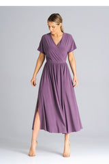 Short drooping sleeves maxi daydress