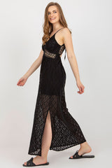 Strapless openwork daydress with a back tie