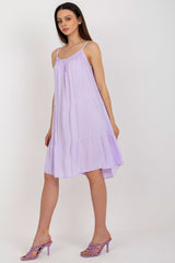Daydress with a flared cut on thin straps