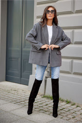 Long sleeves loose cut jacket