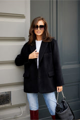 Long sleeves loose cut jacket