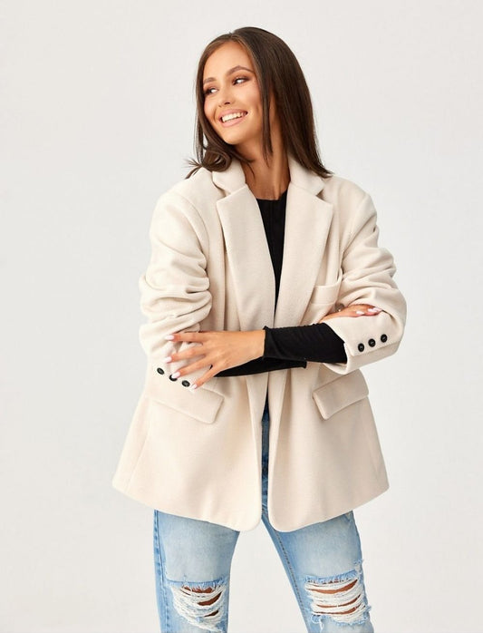 Long sleeves loose cut jacket