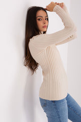 Classic cut with a ribbed fabric sweater