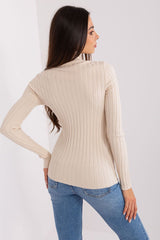 Classic cut with a ribbed fabric sweater