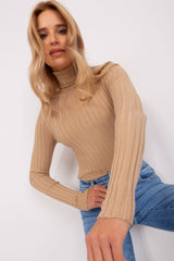 Classic cut with a ribbed fabric sweater